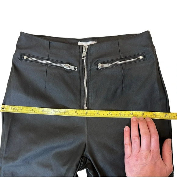 NWOT PRINCESS POLLY Faux leather black skinny pants High Waist Zippers Size 2 - Picture 3 of 10